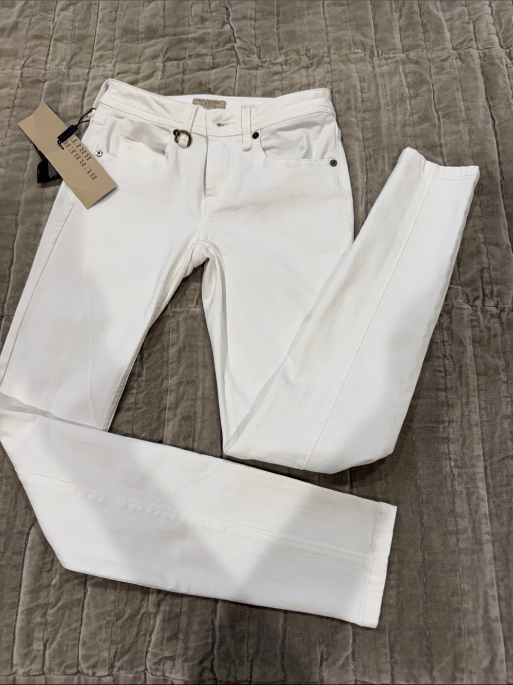 Burberry Off-White Women's Skinny Jeans size 26 - Picture 8 of 9